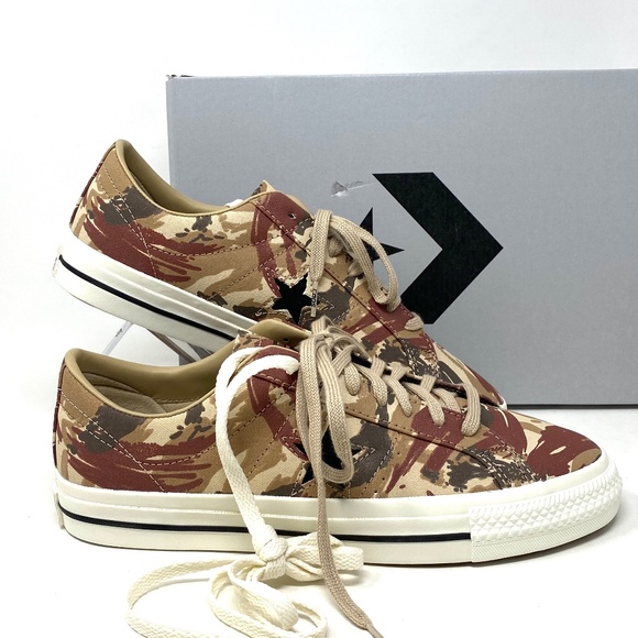 Converse One Star Pro OX Low Top Brown Khaki Women’s Canvas Sneakers A03679C - Picture 1 of 11